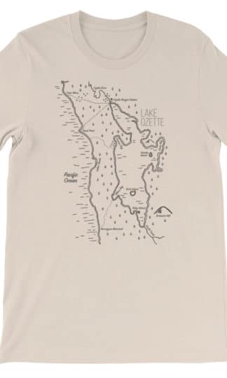 hand drawn maps shirts Lake Ozette Shirt