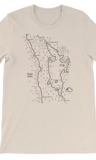 hand drawn maps shirts Lake Ozette Shirt